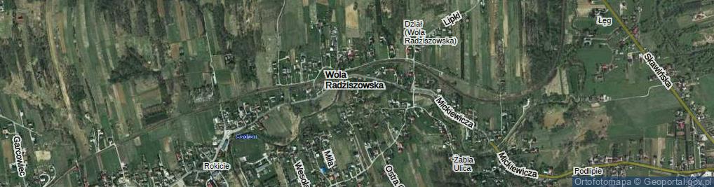 Zdjęcie satelitarne Wola Radziszowska ul.